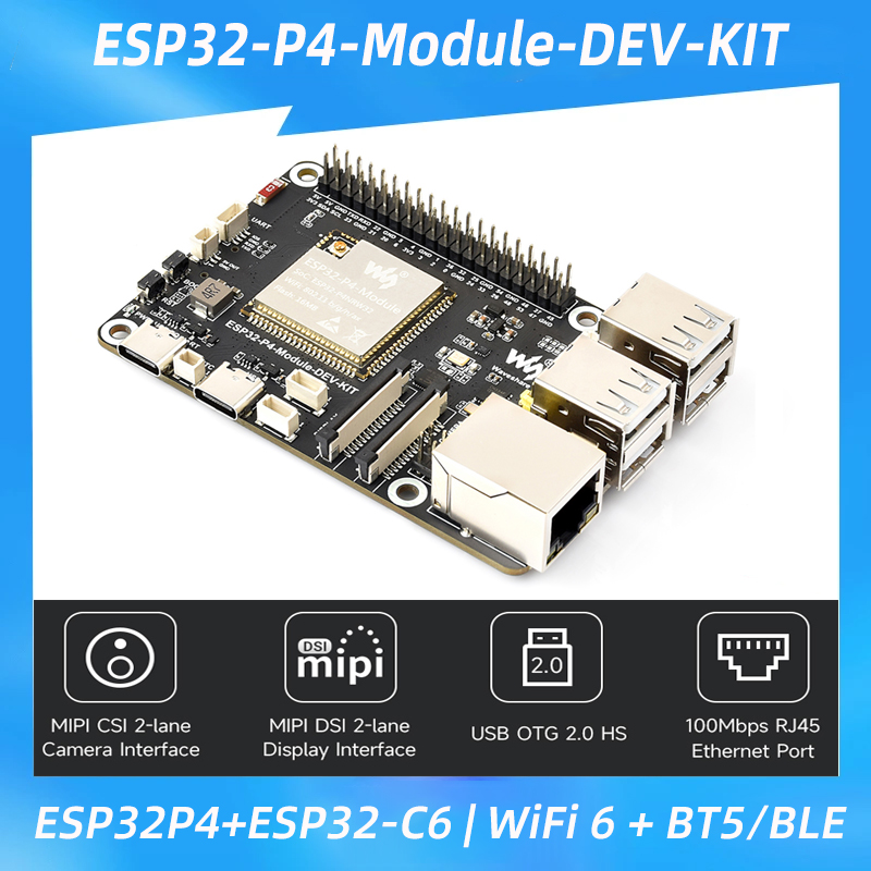 Esp32 P4 - ESP32-P4 + ESP32-C6 ontwikkelbord met WiFi