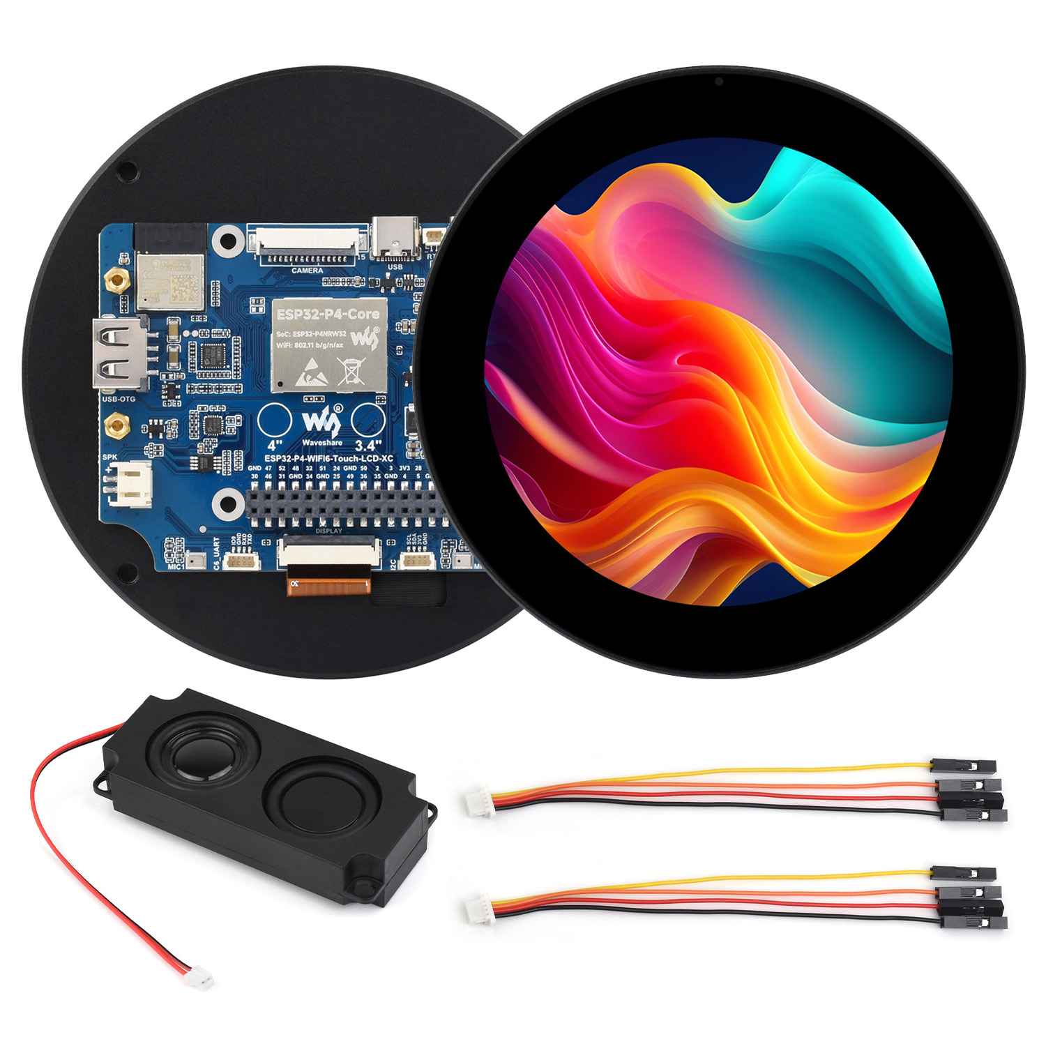 Esp32 P4 - ESP32-P4 3,4/4 inch rond touchscreen-ontwikkelbord, 800×800/720×720