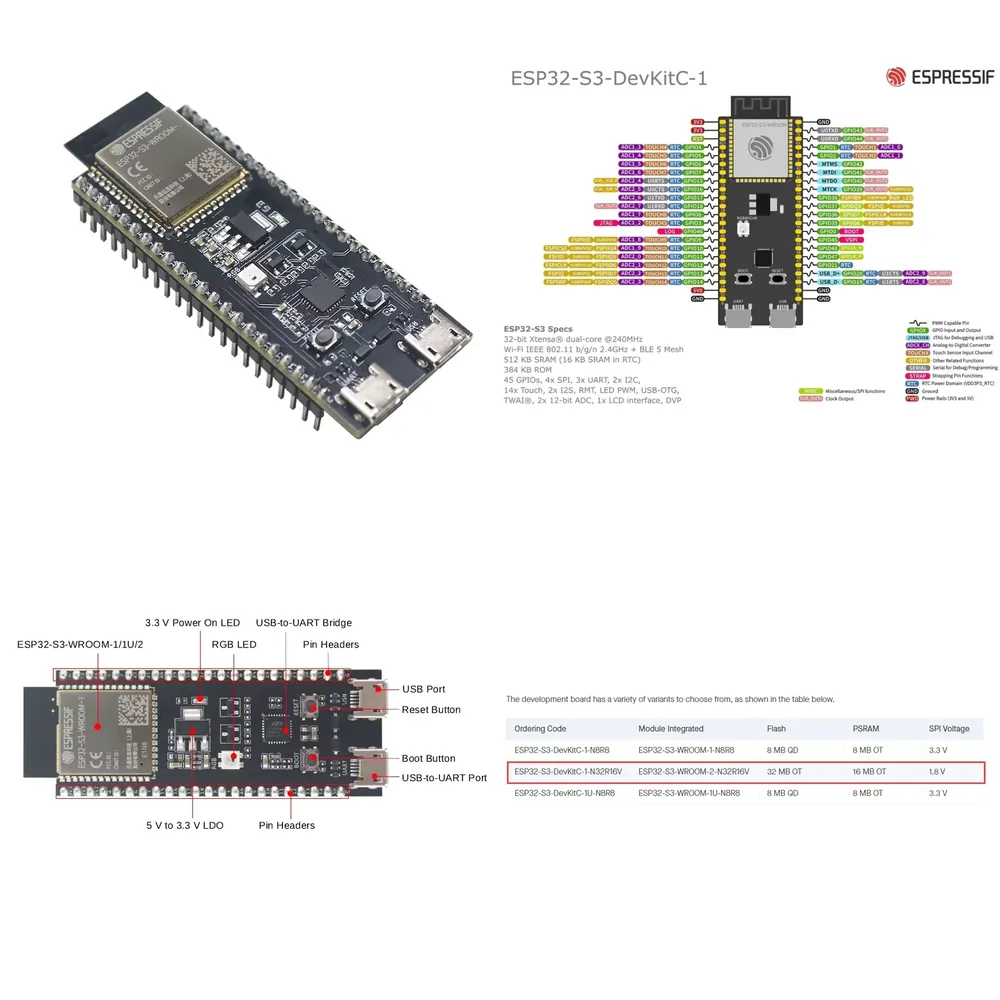 Espressif ESP32-S3-DevKitC-1 o - Esp32 Development Board recensie en prijs