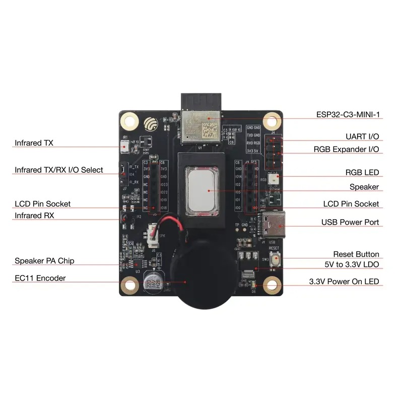 ESP32-C3-LCDkit ontwikkelbord  - Esp32 Development Board recensie en prijs