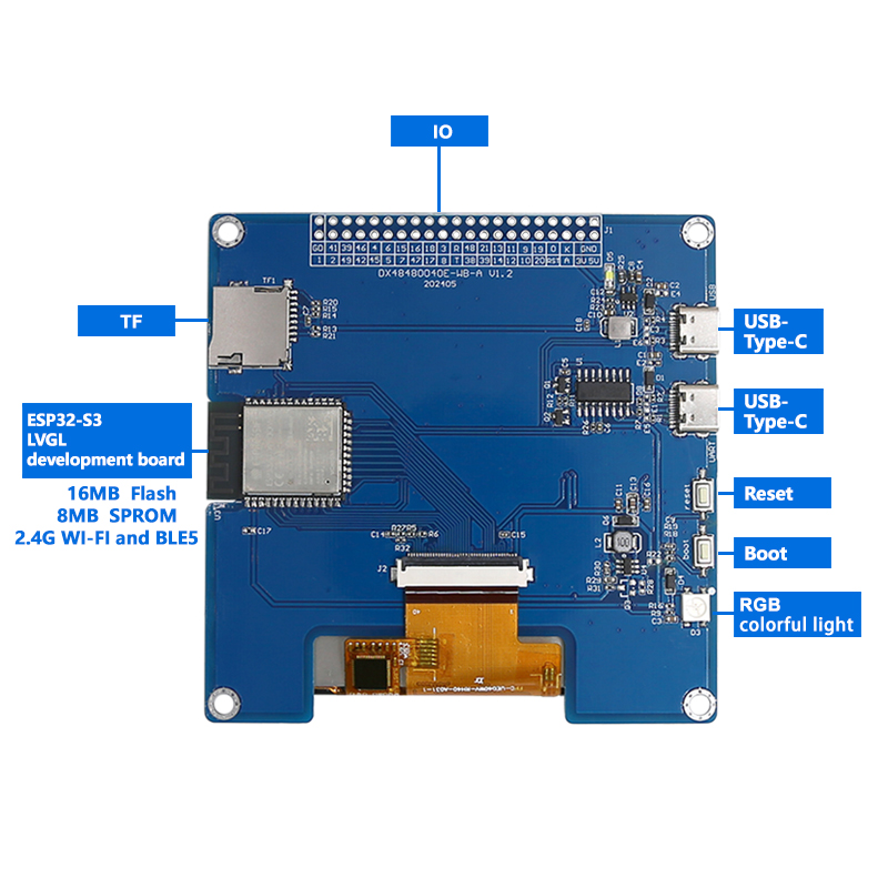 4 inch 480×480 IPS TFT Vierkan - Esp32 Uart Module recensie en prijs