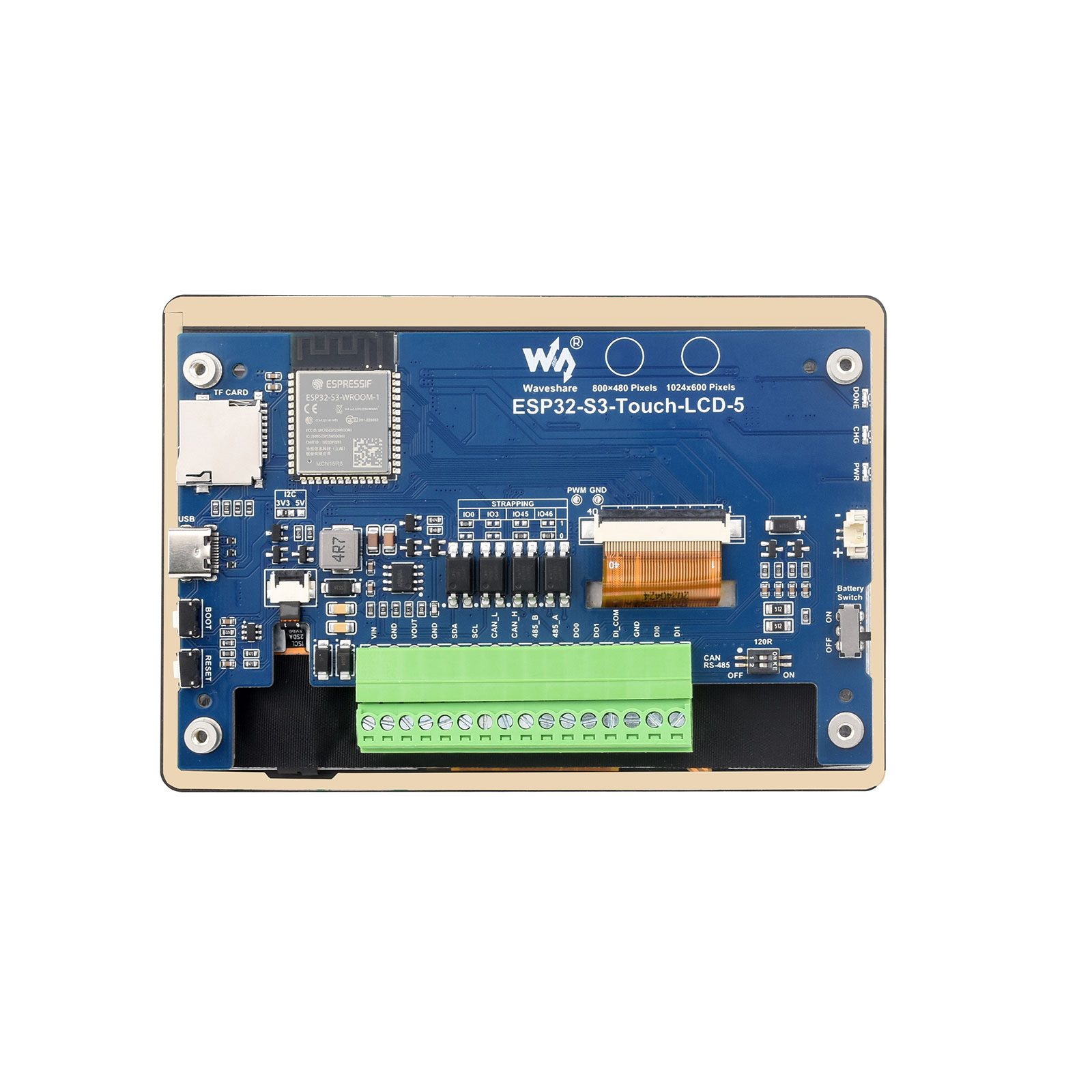 ESP32-S3 5-inch capacitief tou - Esp32 Development Board recensie en prijs